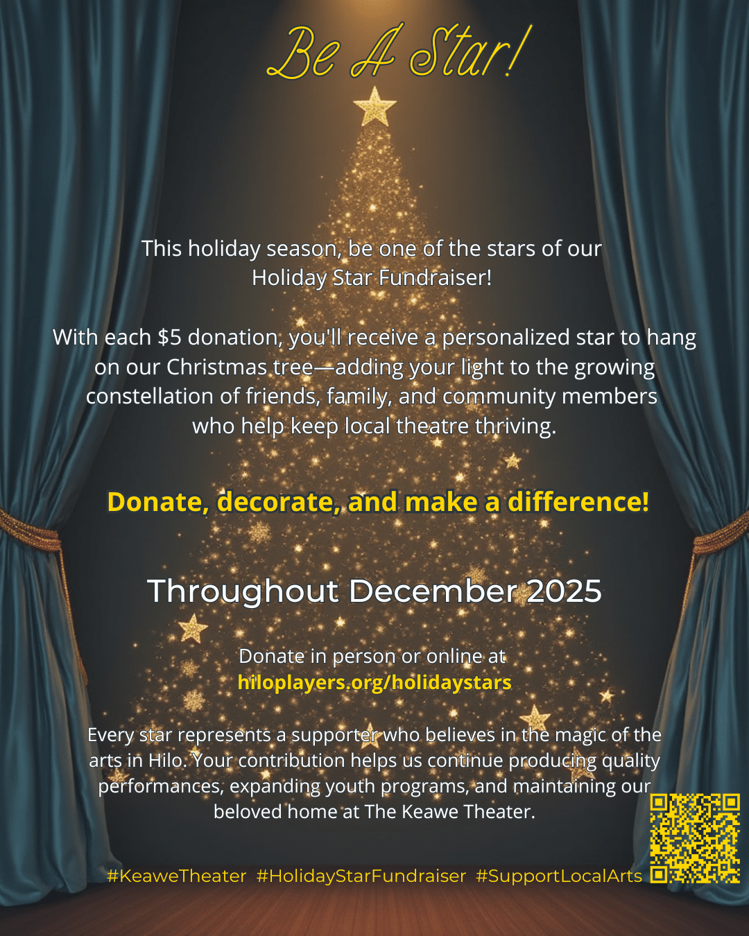 Holiday Star Fundraiser (Instagram Post) FUEGO Dec 13
